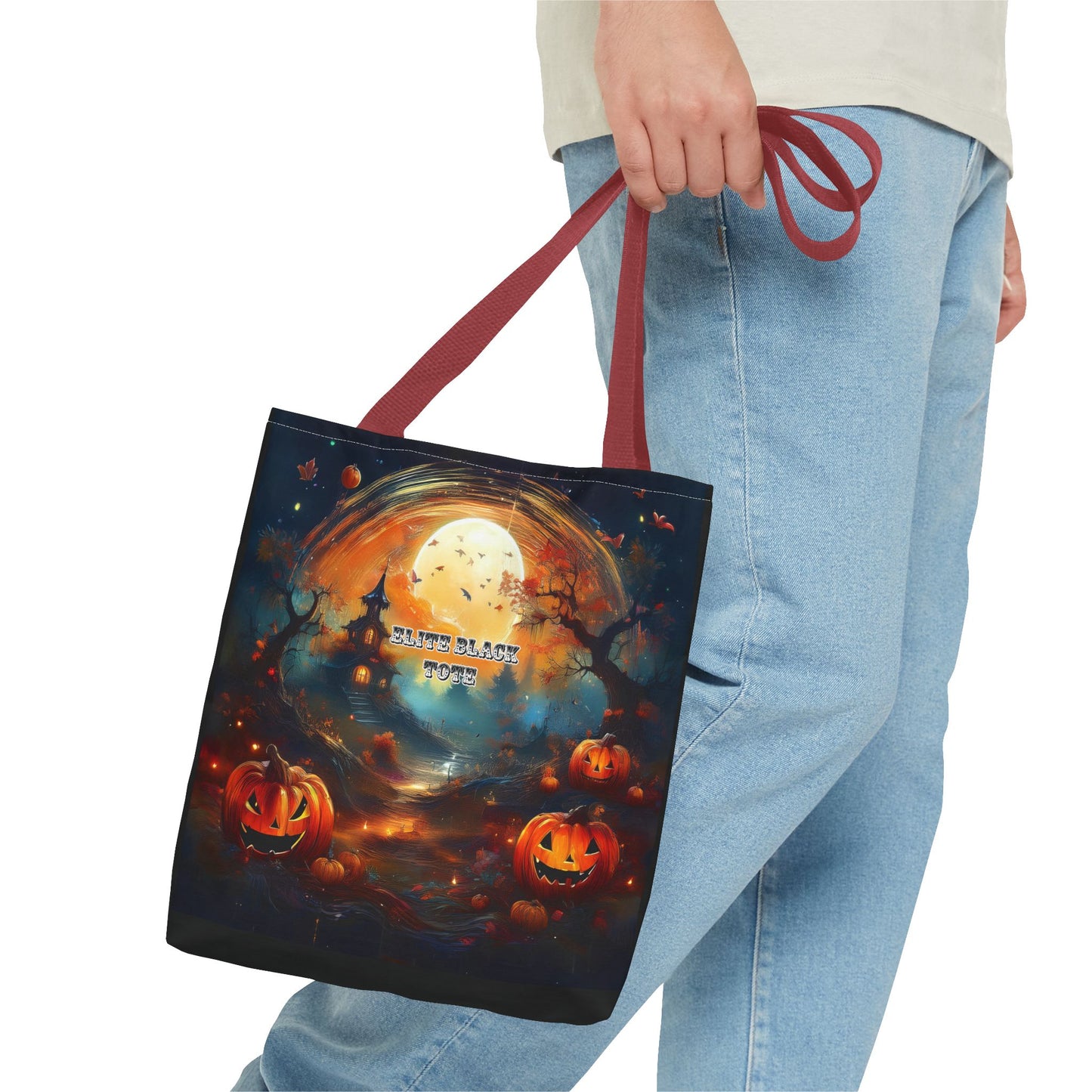 Elite Black Tote Bag (AOP)