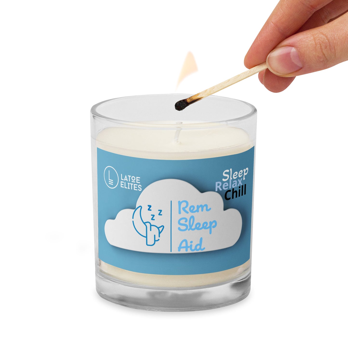 REM Sleep Aid, Glass jar soy wax candle