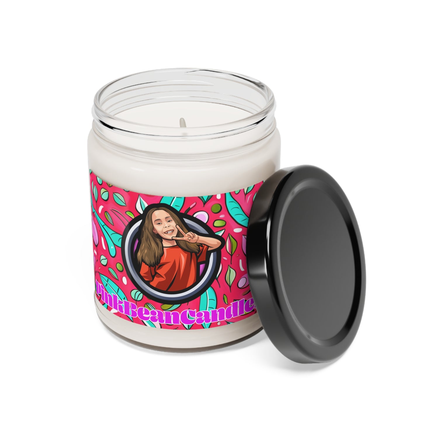 JadePinkBean, Scented Soy Candle, 9oz