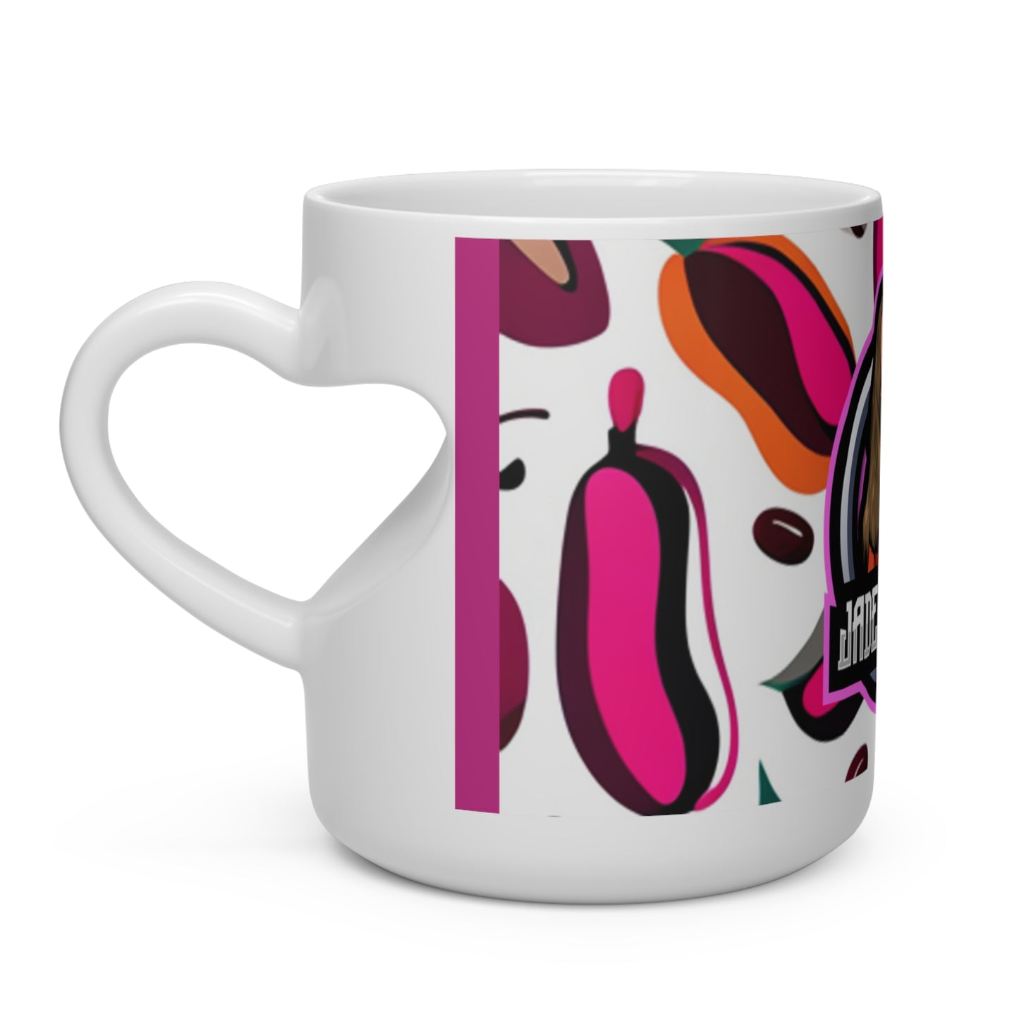 JadePinkBean, Heart Shape Mug