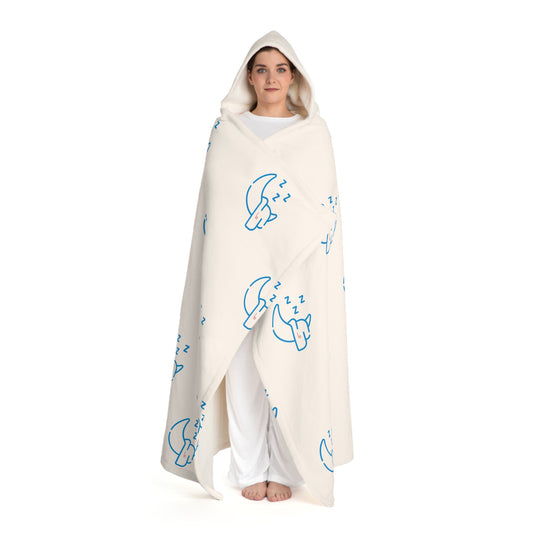 Rem Sleep Aid, Hooded Sherpa Fleece Blanket