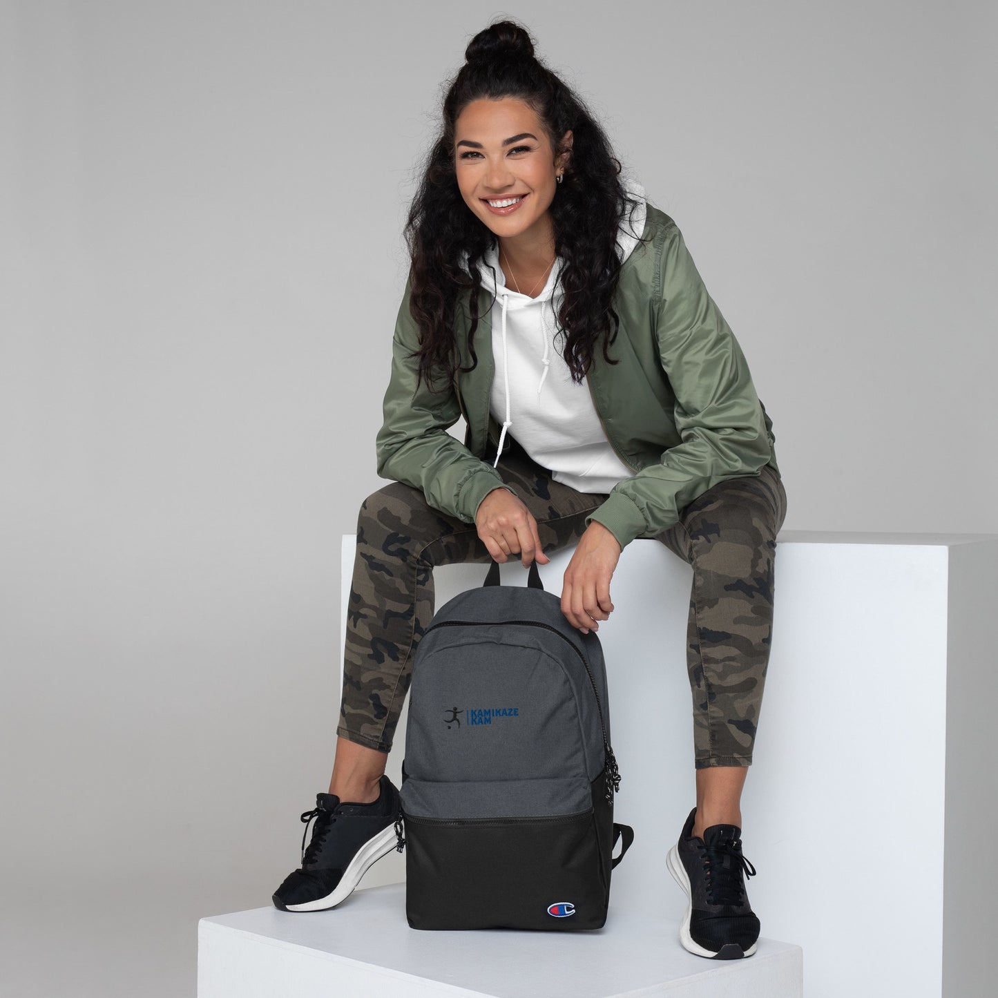 Kamikaze Kam, Embroidered Champion Collaboration Backpack